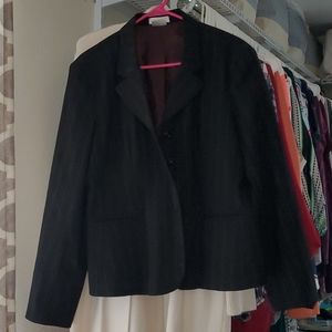 Black pinstripe blazer